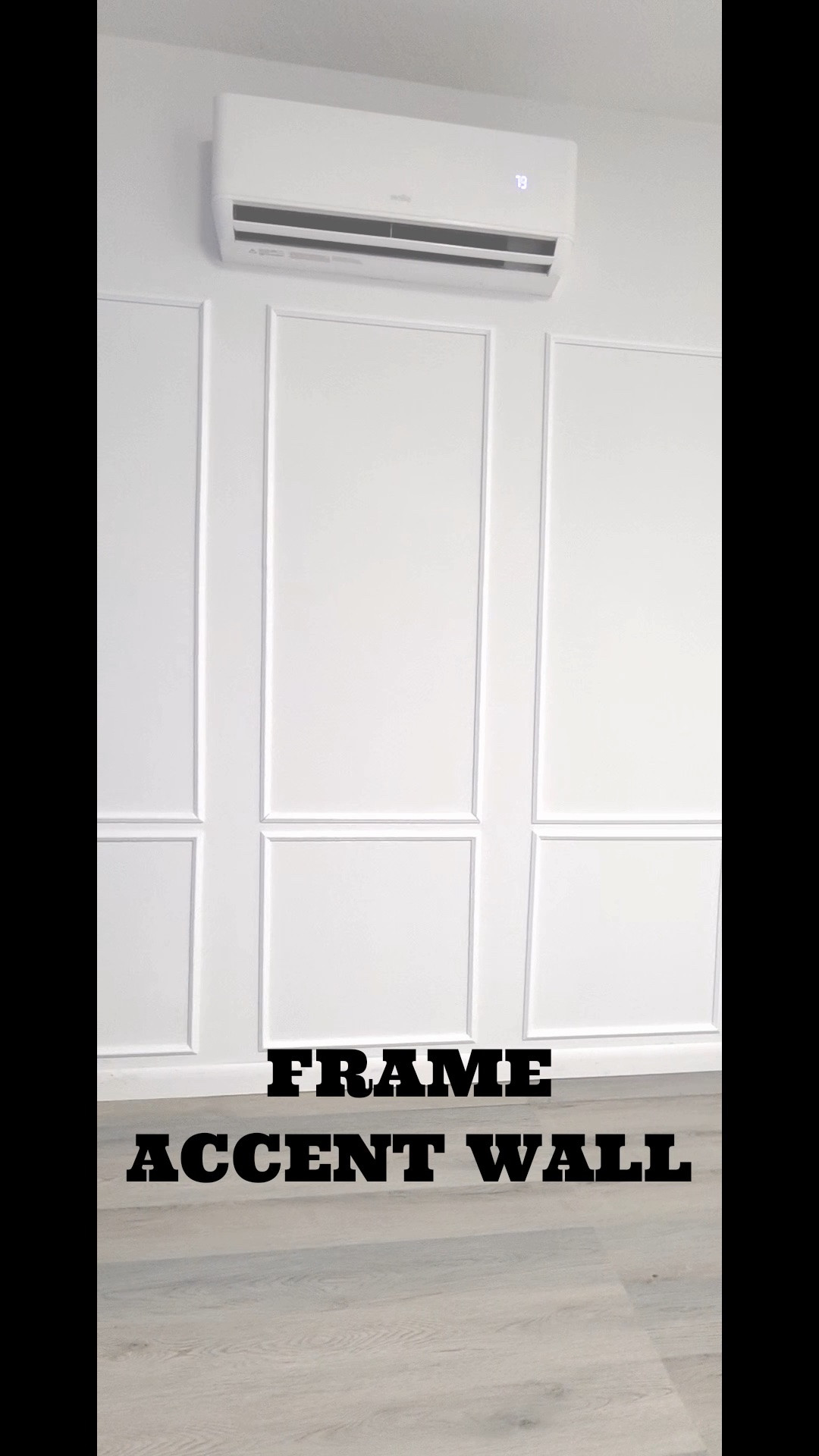 Added a DIY peel and stick frame accent wall in our creative/photography studio.