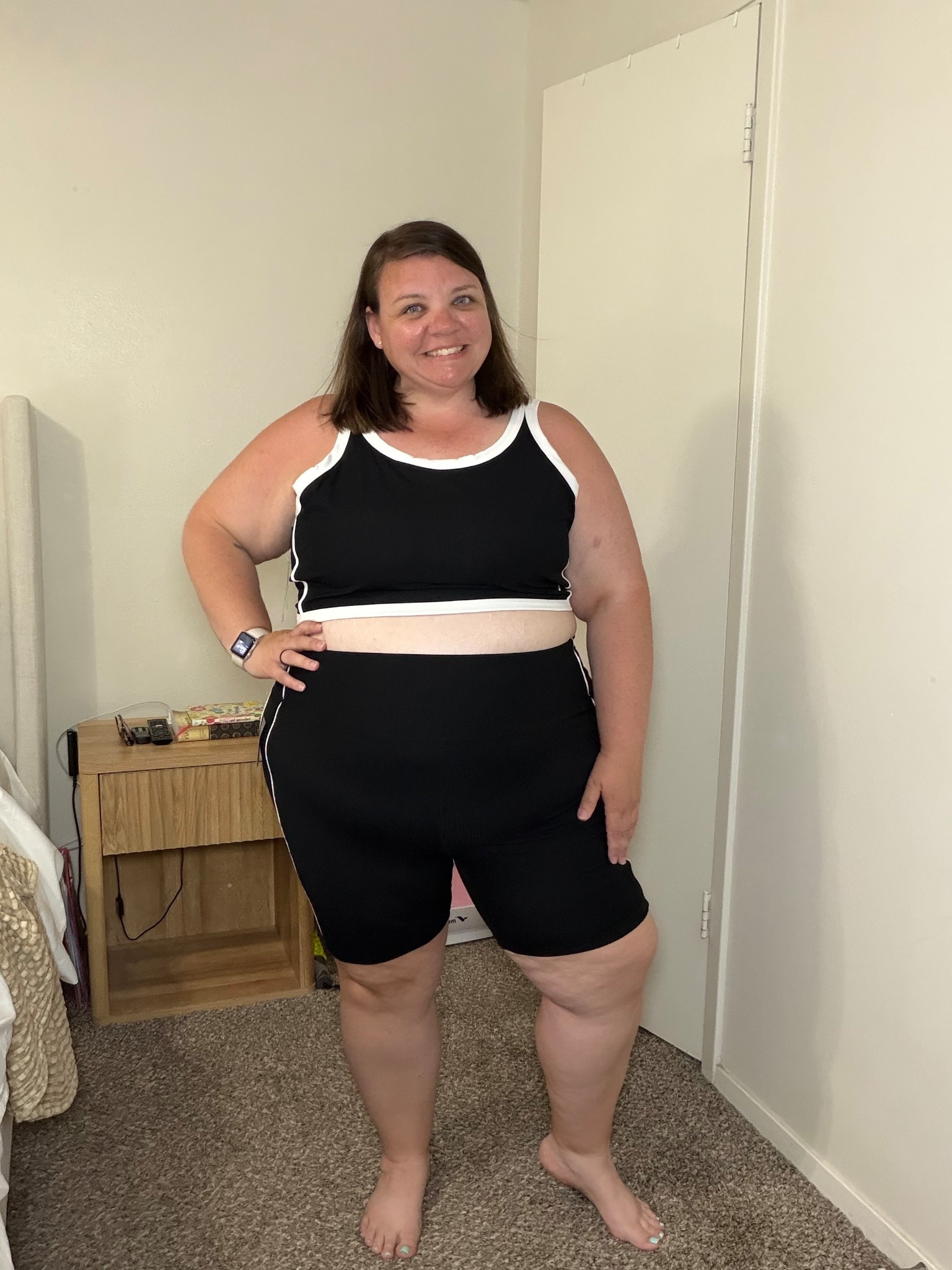 How cute is this 2 piece set? And the shorts have pockets! 

#LTKActive #LTKPlusSize #LTKOver40