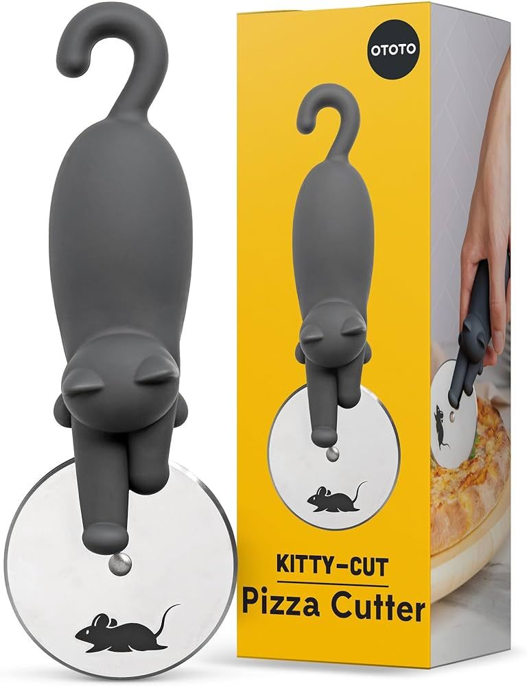 NEW!! Kitty Cut Pizza Cutter Wheel by OTOTO - Pizza Wheel, Pizza Slicer, Pizza Cutters Stainless ... | Amazon (US)