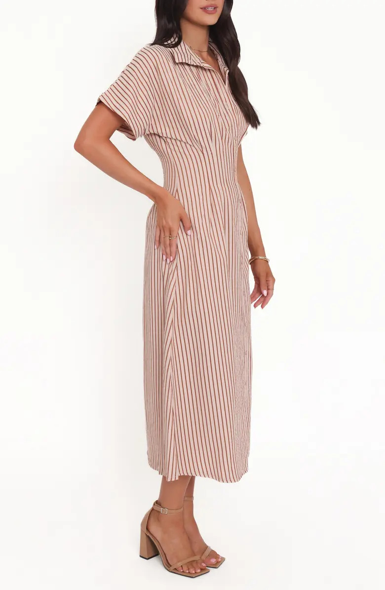 Eilis Stripe Midi Shirtdress | Nordstrom