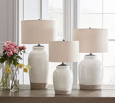 Miller Ceramic Table Lamp, Ivory | Pottery Barn (US)