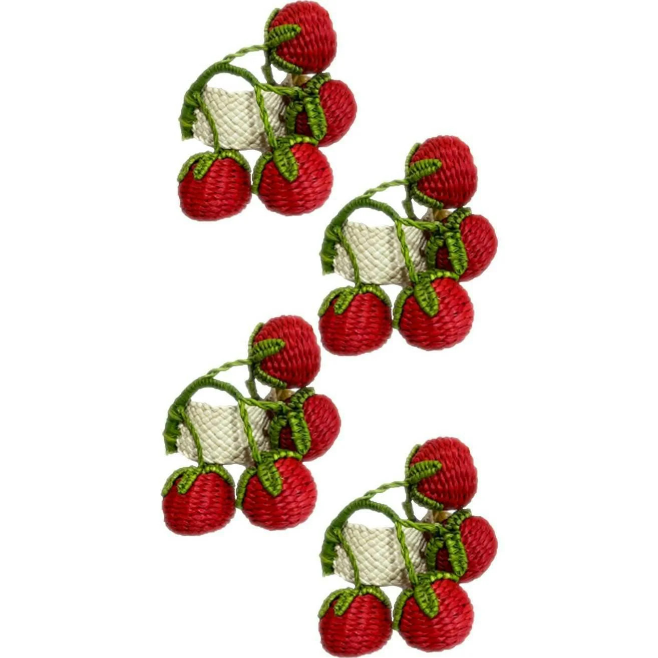 Set of 4 Handwoven Pomodori Napkin Rings | Maisonette