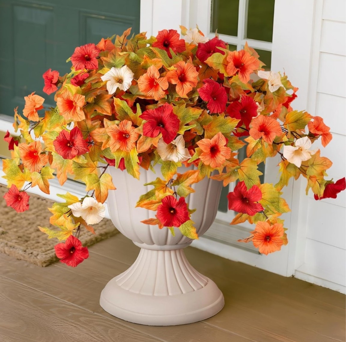 The petunias that keep selling out for a reason 🌸✨ These realistic faux blooms instantly brighten up your porch, patio, or planters all summer long — and the best part? They come in gorgeous fall colors too, making the transition into autumn decorating so easy! 🍁🏡 Linking my favorite colors along with more faux florals and planter finds to refresh your outdoor spaces without the watering schedule. 🙌

#LTKhome #LTKseasonal #FauxFlowers #Petunias #OutdoorDecor #FrontPorchDecor #PorchInspo #SummerDecor #FallDecor #AmazonFinds #OutdoorLiving #HomeDecor #FallPorch #PlanterInspo #AffordableDecor #LTKFinds #AmazonHome #TransitionToFall #CozyHome #DecorInspo