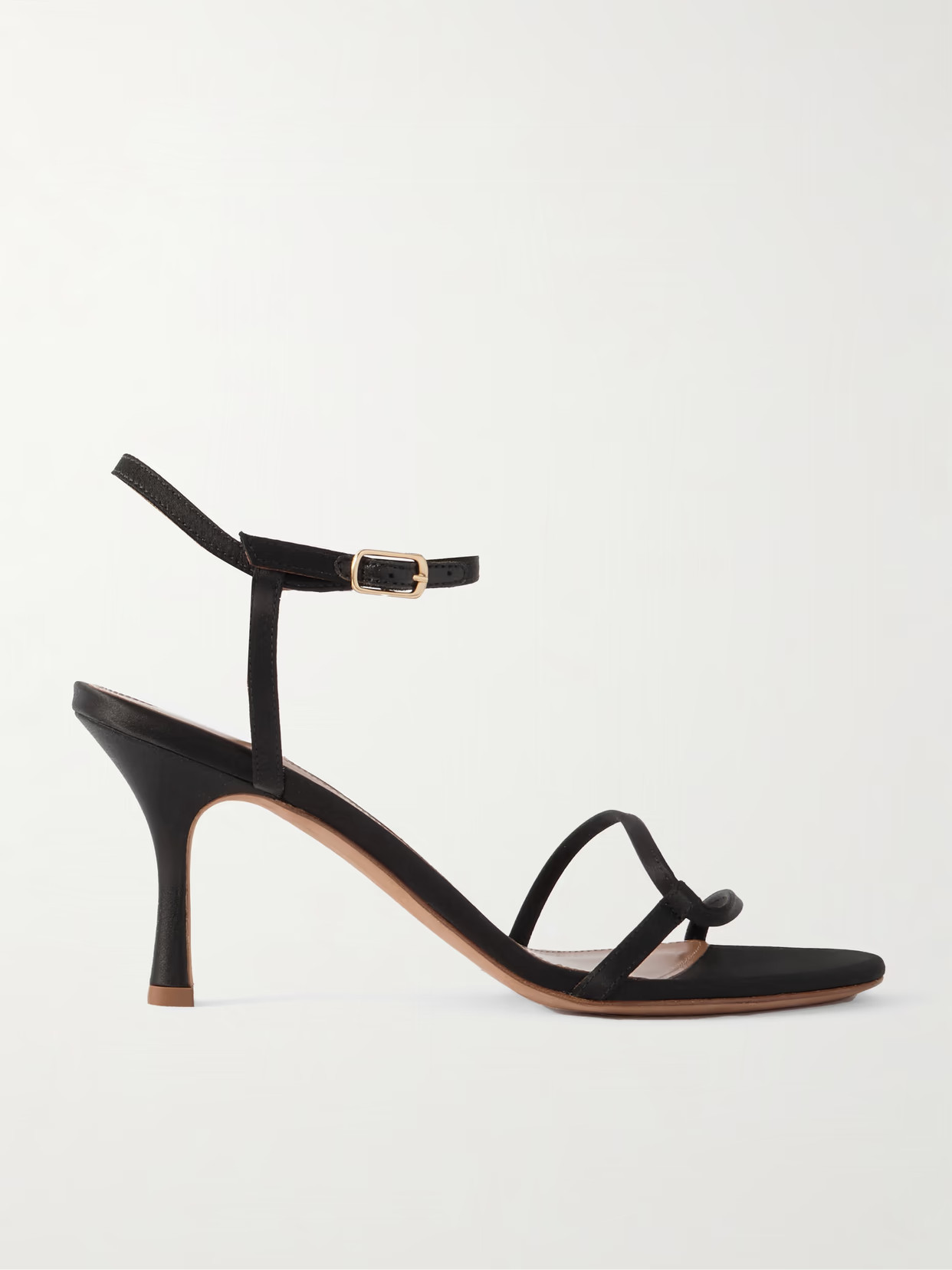 Emme Parsons - Loop Satin Sandals - Black | NET-A-PORTER (US)