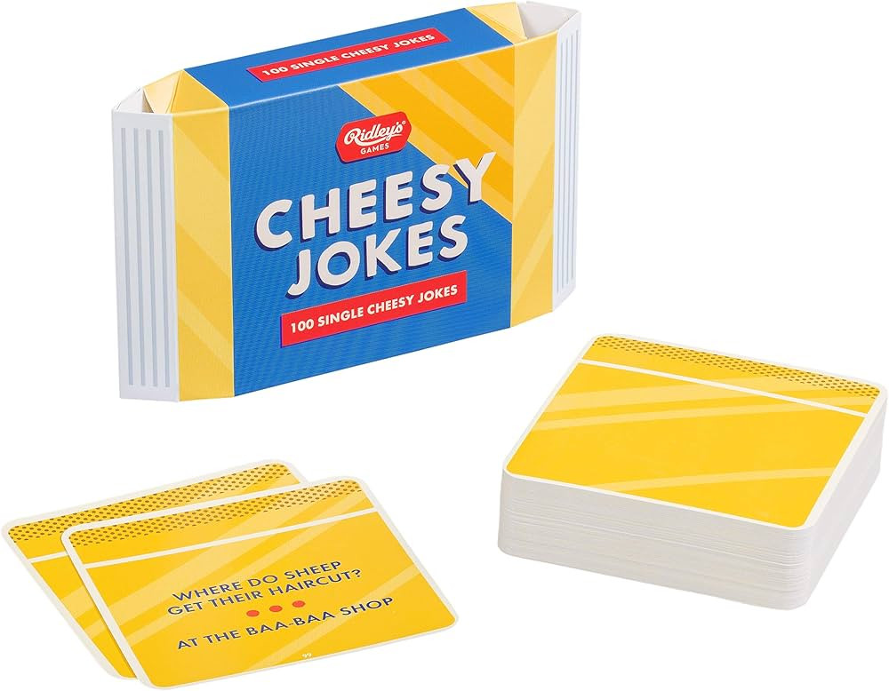 Ridley’s 100 Single Cheesy Joke Cards – Includes 100 Jokes for Kids and Adults, Funny Jokes f... | Amazon (US)