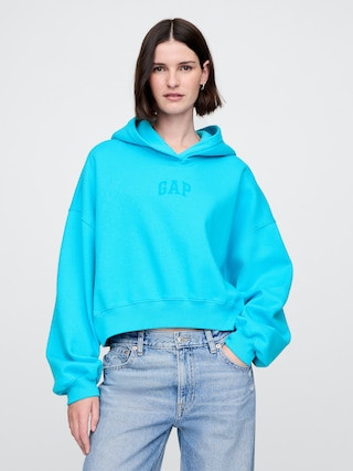 VintageSoft Arch Logo Cropped Hoodie | Gap (US)