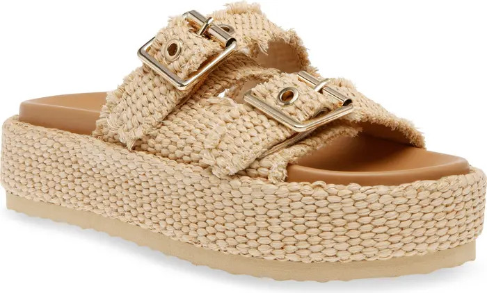 Steve Madden Karrigan Raffia Platform Slide Sandal (Women) | Nordstrom | Nordstrom