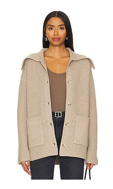 SIMKHAI Hollie Cardigan in Oat from Revolve.com | Revolve Clothing (Global)
