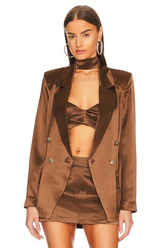 retrofete Saige Blazer in Cognac from Revolve.com | Revolve Clothing (Global)