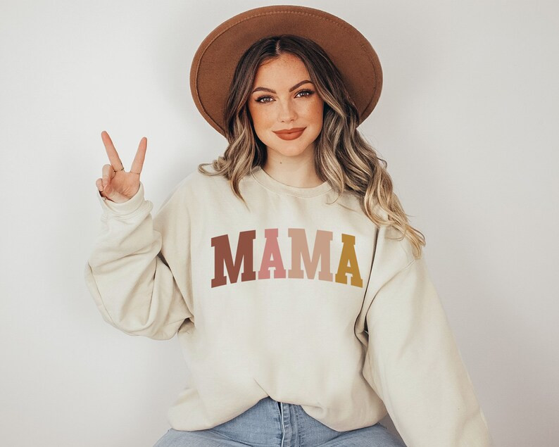 Mama Sweatshirt Mama Shirt Mama Crewneck Boho Mama | Etsy | Etsy (US)