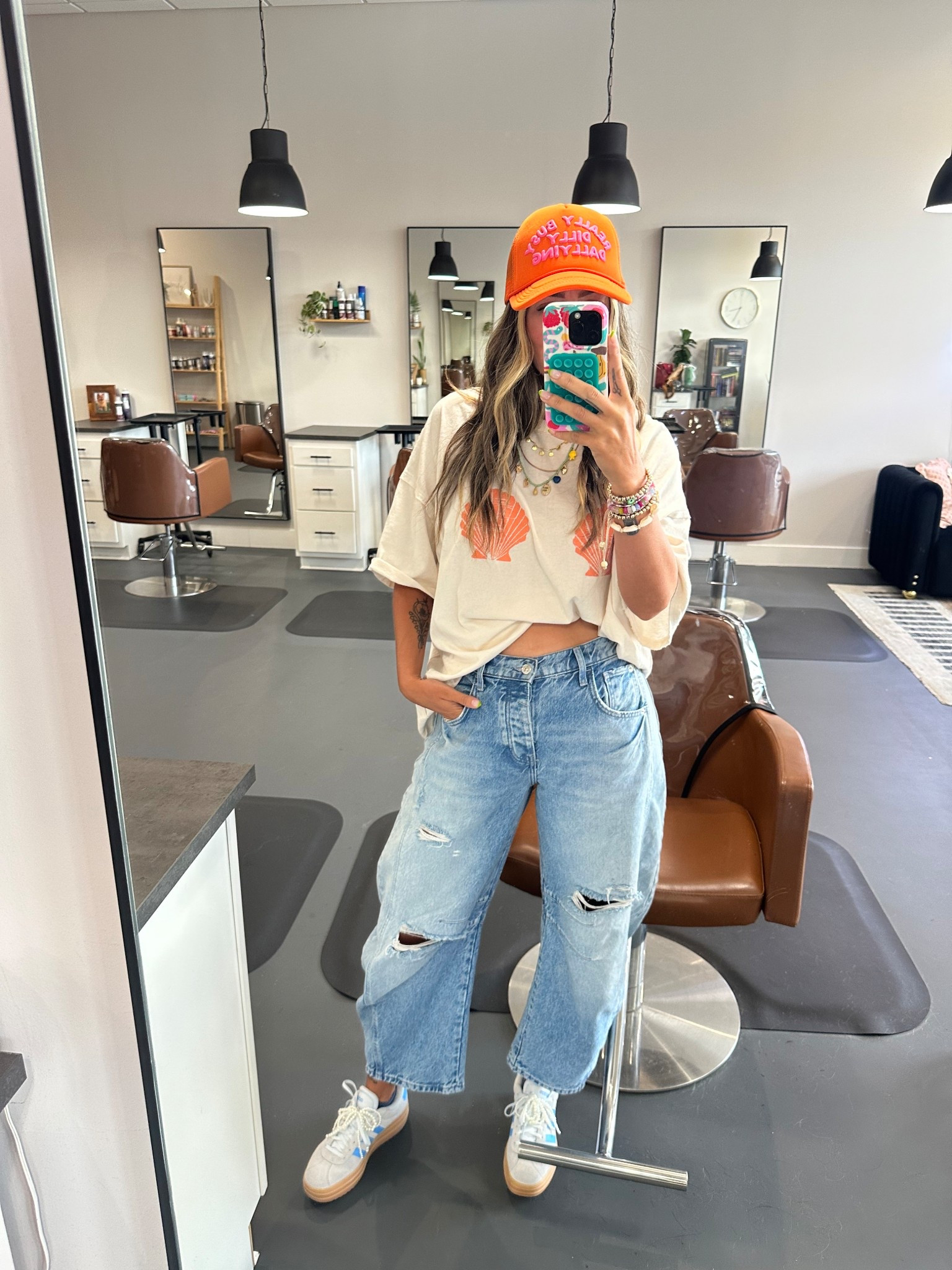New fave outfit! These free people Mid rise barrel jeans are the perfect cut without being too wide leg, and hit you just right! Always paired with a trucker hat and platform adidas! 

#LTKFindsUnder50 #LTKStyleTip #LTKShoeCrush