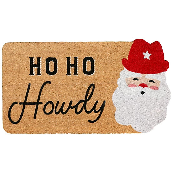 New!Red Shed  Ho Ho Howdy Coir Christmas Door Mat, 32 in. x 18 in. | Tractor Supply