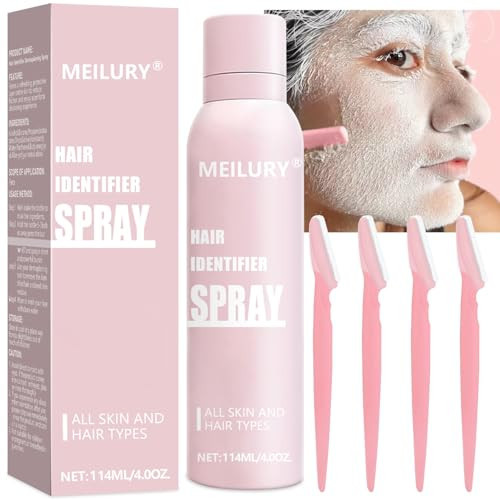 Hair Identifier Spray for Face Shaving,Moisturizing and Skin Care Dermaplaner Spray, Glow Reveal Face Spray for Face Dermaplaning, Peach Fuzz Remover for Women Face (1pc) | Amazon (US)