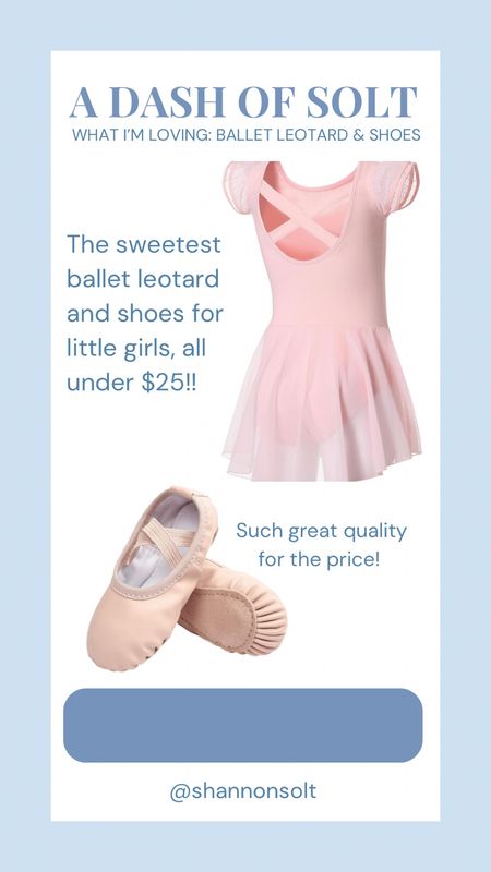 Super cute ballet outfit and shoes for little girls! Under $25!

Ballet, ballet leotard, girl style, little girl style, ballet shoes, leotard, dance, dance leotard, dance outfit, dance style, ballet outfit, ballet style 

#LTKkids #LTKfindsunder50