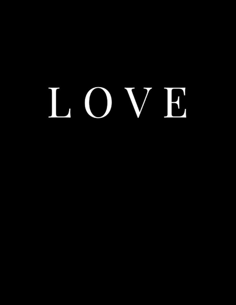 Love: Sleek Black Decorative Coffee Table Book for Stacking and Home Decoration | Amazon (US)