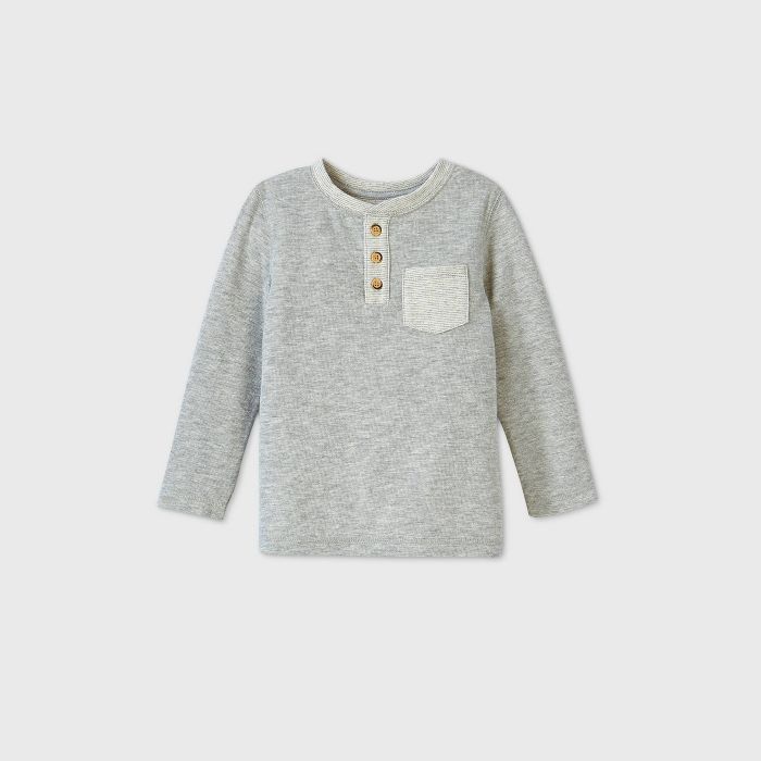 Toddler Boys' Double Knit T-Shirt - Cat & Jack™ Gray | Target