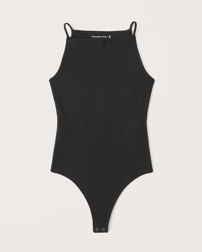 Cotton Seamless Fabric Boatneck Bodysuit | Abercrombie & Fitch (US)