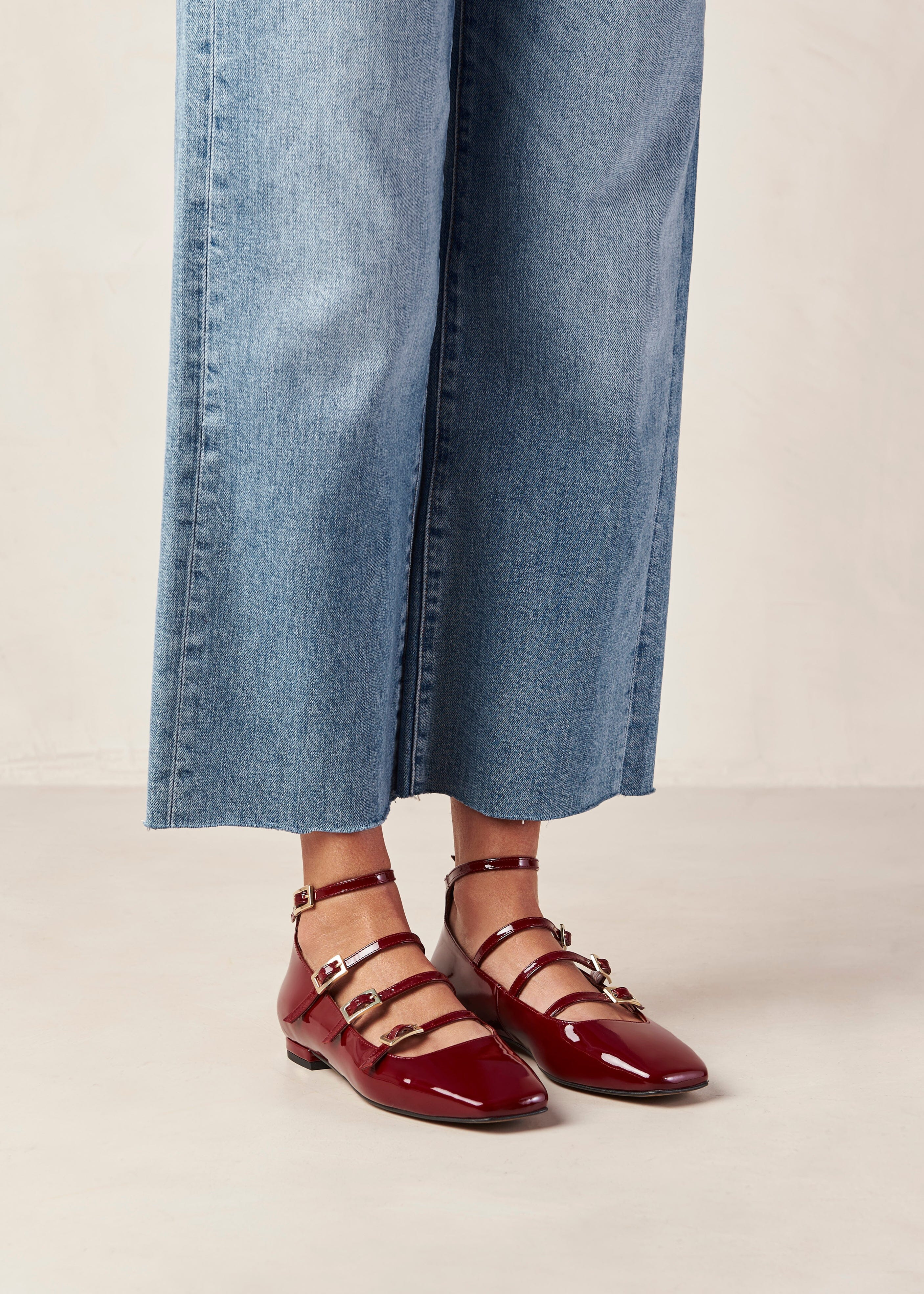 Luke - Red Patent Leather Ballet Flats | ALOHAS | Alohas AU
