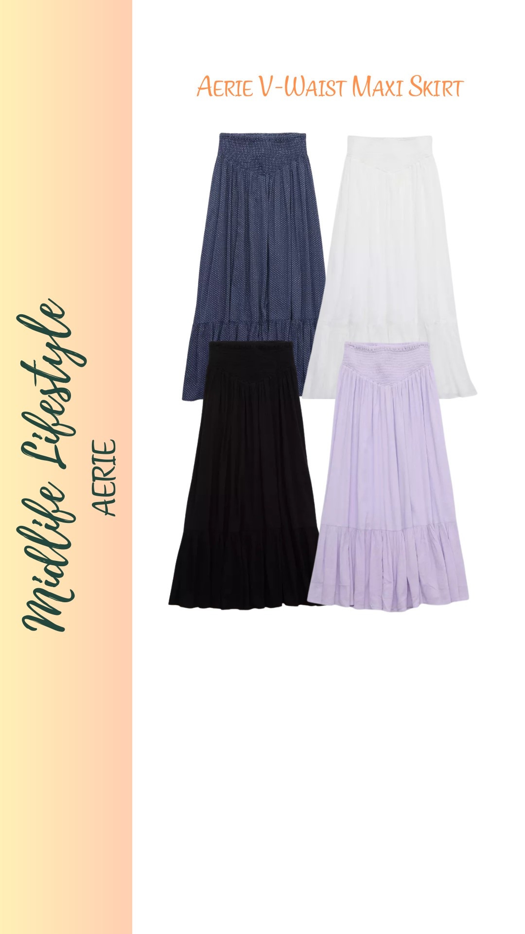 Float through your day in the Aerie V-Waist Maxi Skirt. 

You'll love the breezy feel of the lightweight gauze—perfect for sunny days and effortless style! 

#AerieStyle #LightAndBreezy #MaxiVibes

#LTKStyleTip #LTKSaleAlert