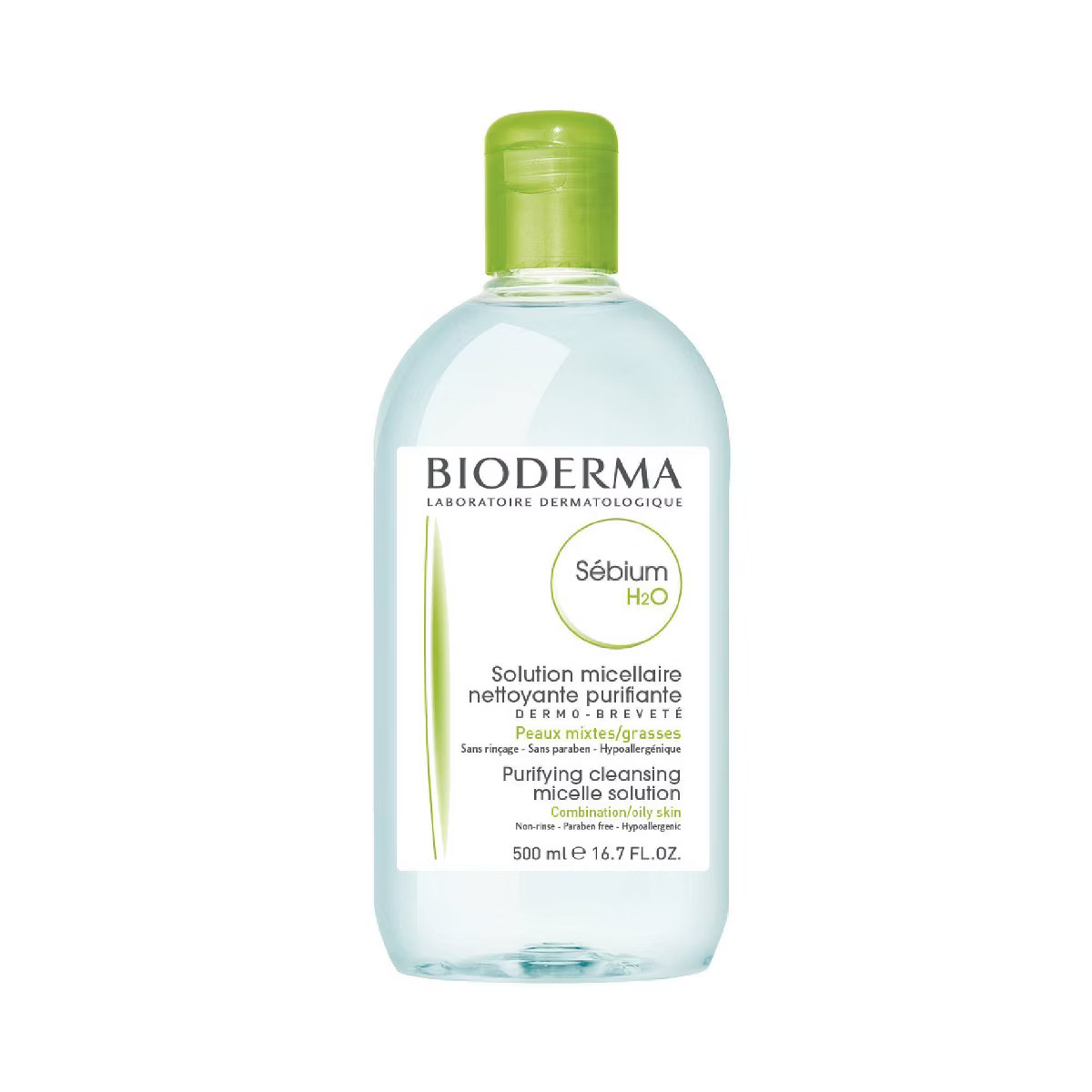 Bioderma Sebium H2O Micellar Water Makeup Remover - 16.7 fl oz: Paraben-Free, Soap-Free Liquid fo... | Target