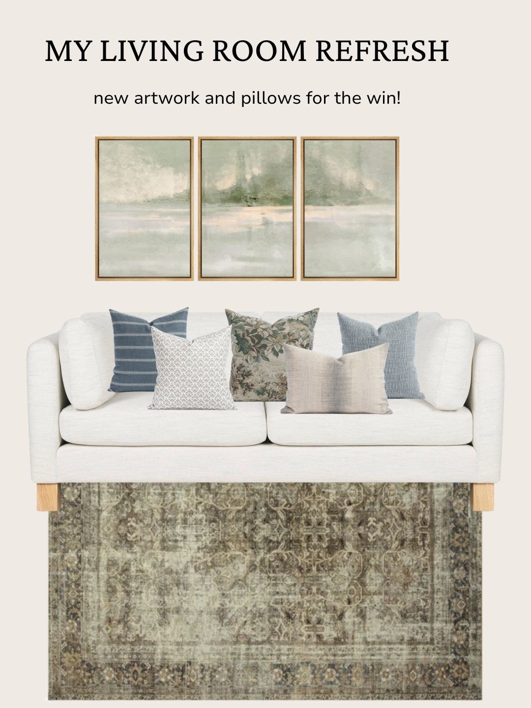 I recently gave my family room a refresh with new pillows and coordinating artwork. I love the transformation!

#LTKcanada #LTKhome