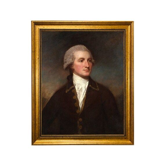 Portrait of a Man by George Romney Framed Oil Painting Print | Etsy | Etsy (US)