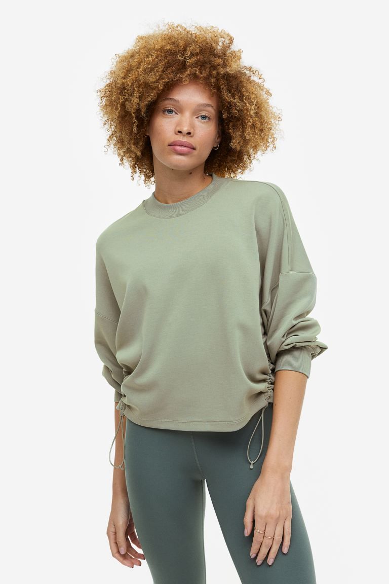 DryMove™ Oversized Drawstring-detail Sweatshirt | H&M (US)