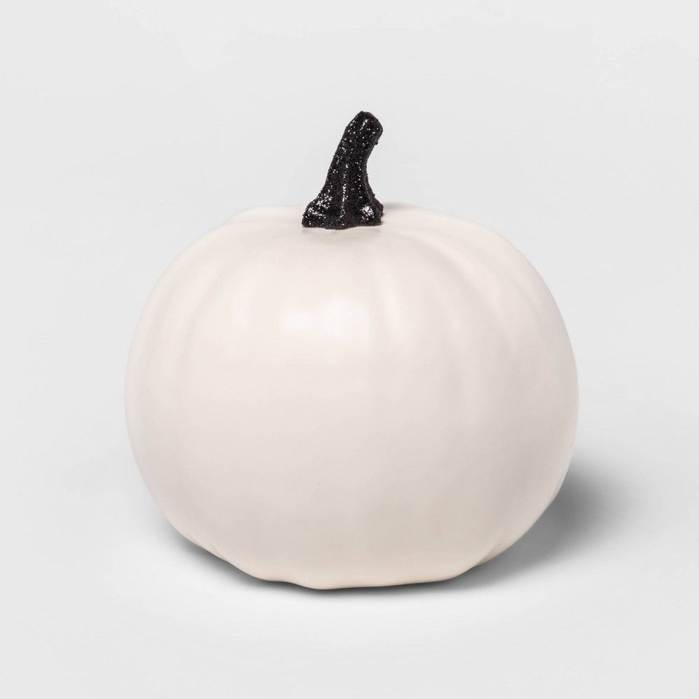Halloween Painted Cream Pumpkin Halloween Decorative Sculpture - Hyde & EEK! Boutique | Target