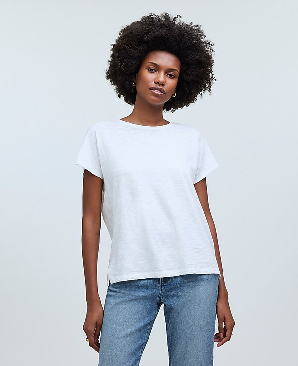 Dolman-Sleeve Crewneck Tee in Slub | Madewell | Madewell