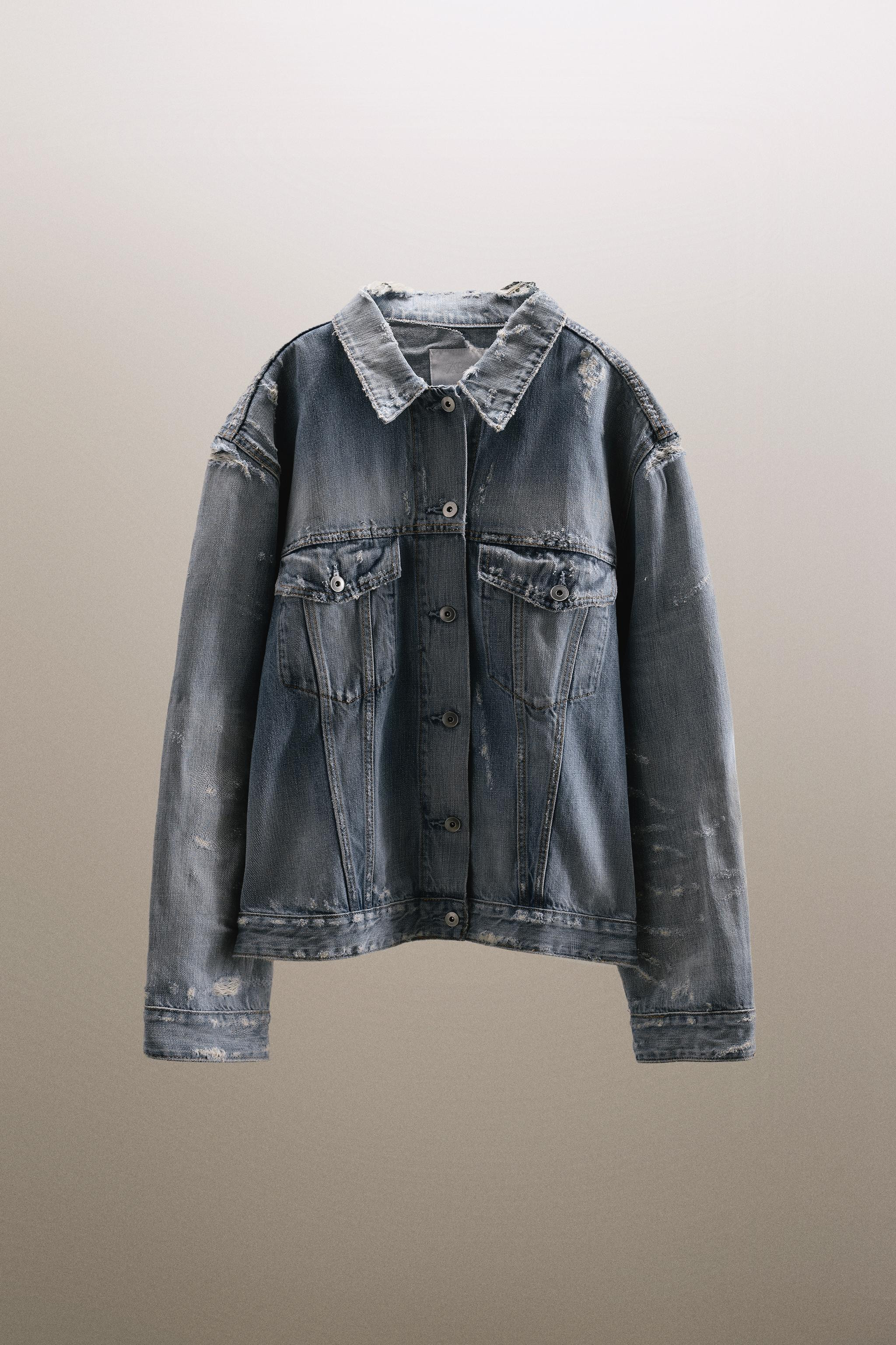 RIPPED TRF DENIM JACKET | Zara US