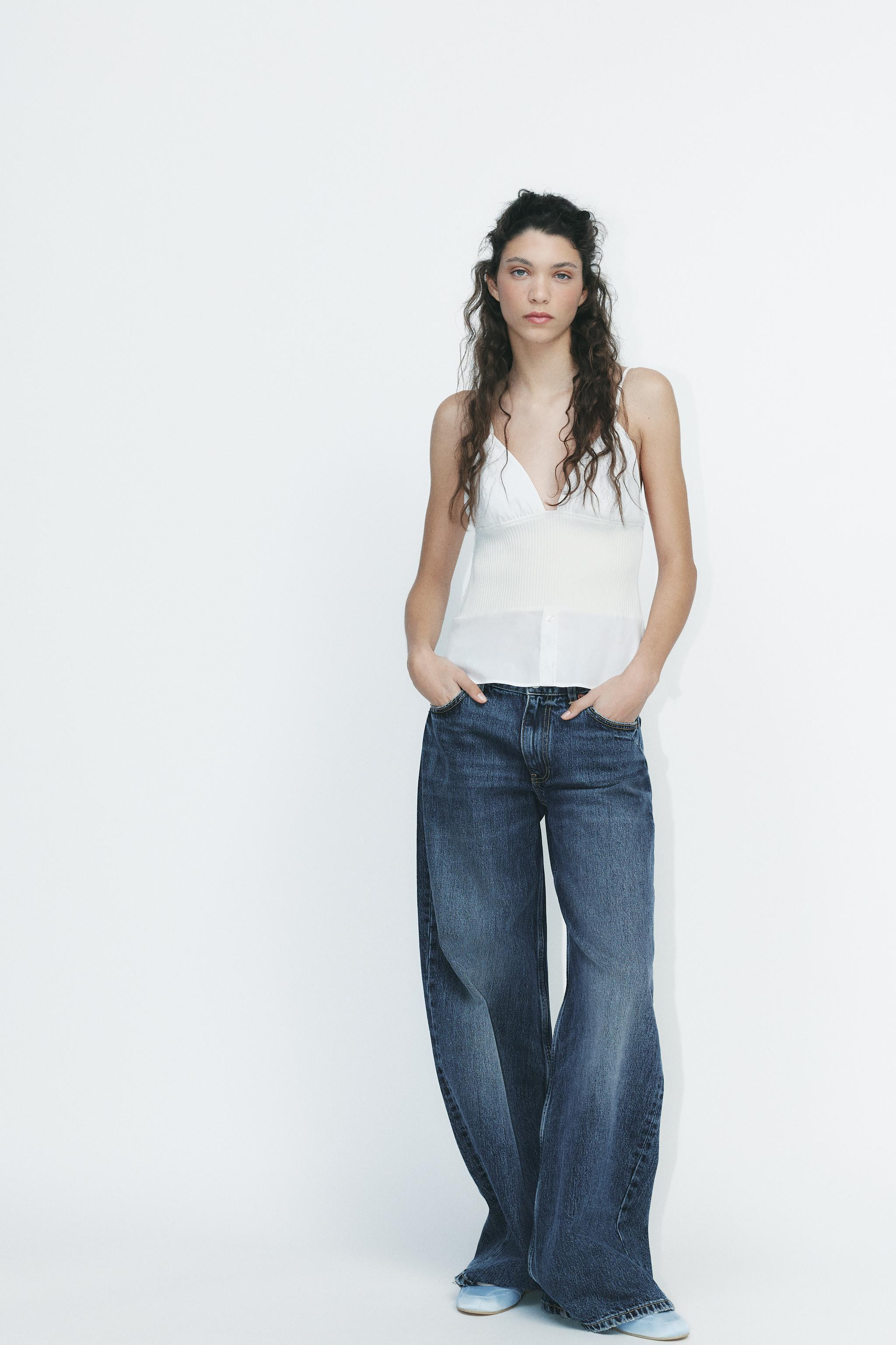 COMBINED POPLIN TOP | Zara US