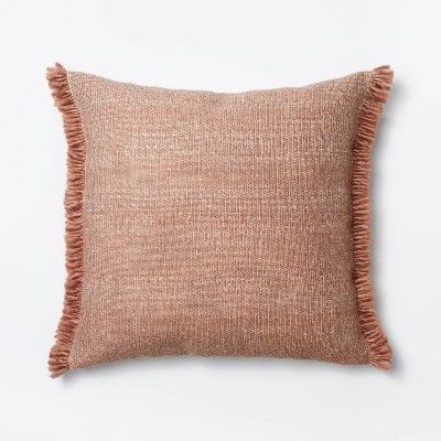 Spacedye Woven Square Throw Pillow Clay - Threshold&#8482; designed with Studio McGee | Target