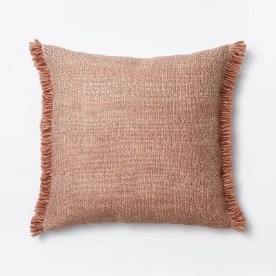 Spacedye Woven Square Throw Pillow Clay - Threshold™ designed with Studio McGee | Target