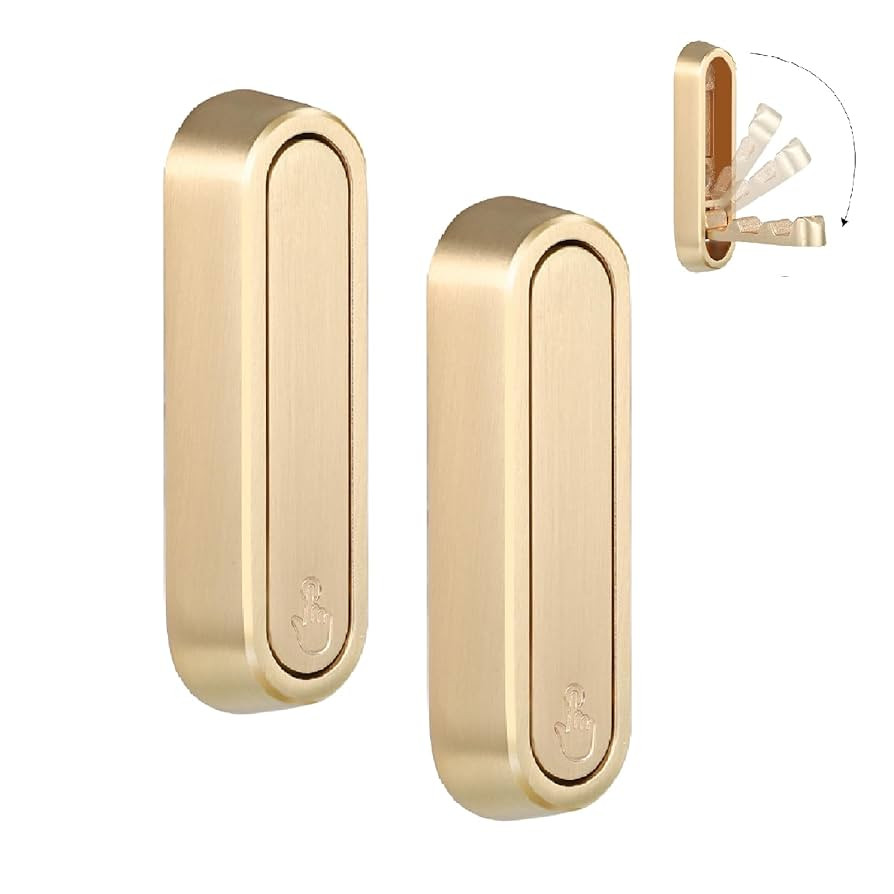 Folding Coat Hooks, 2 Pcs Foldable Gold Wall Hooks Heavy Duty Foldable Hook Bathroom Towel Hooks ... | Amazon (US)