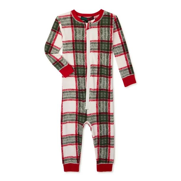 Derek Heart Notch Collar Plaid Holiday Matching Family Christmas Pajamas Infant Unisex Gender Neu... | Walmart (US)