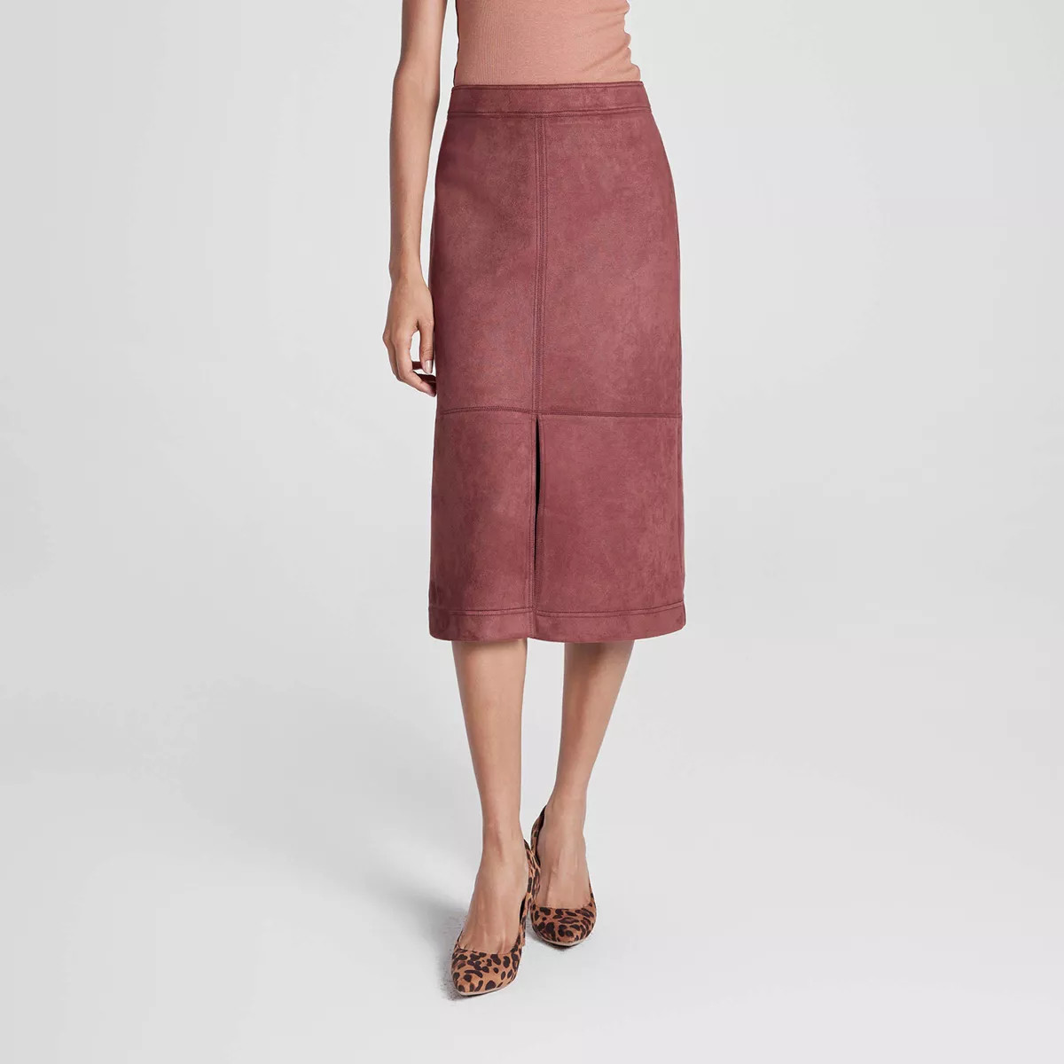 Women's Suede Midi A-Line Skirt - A New Day™ | Target