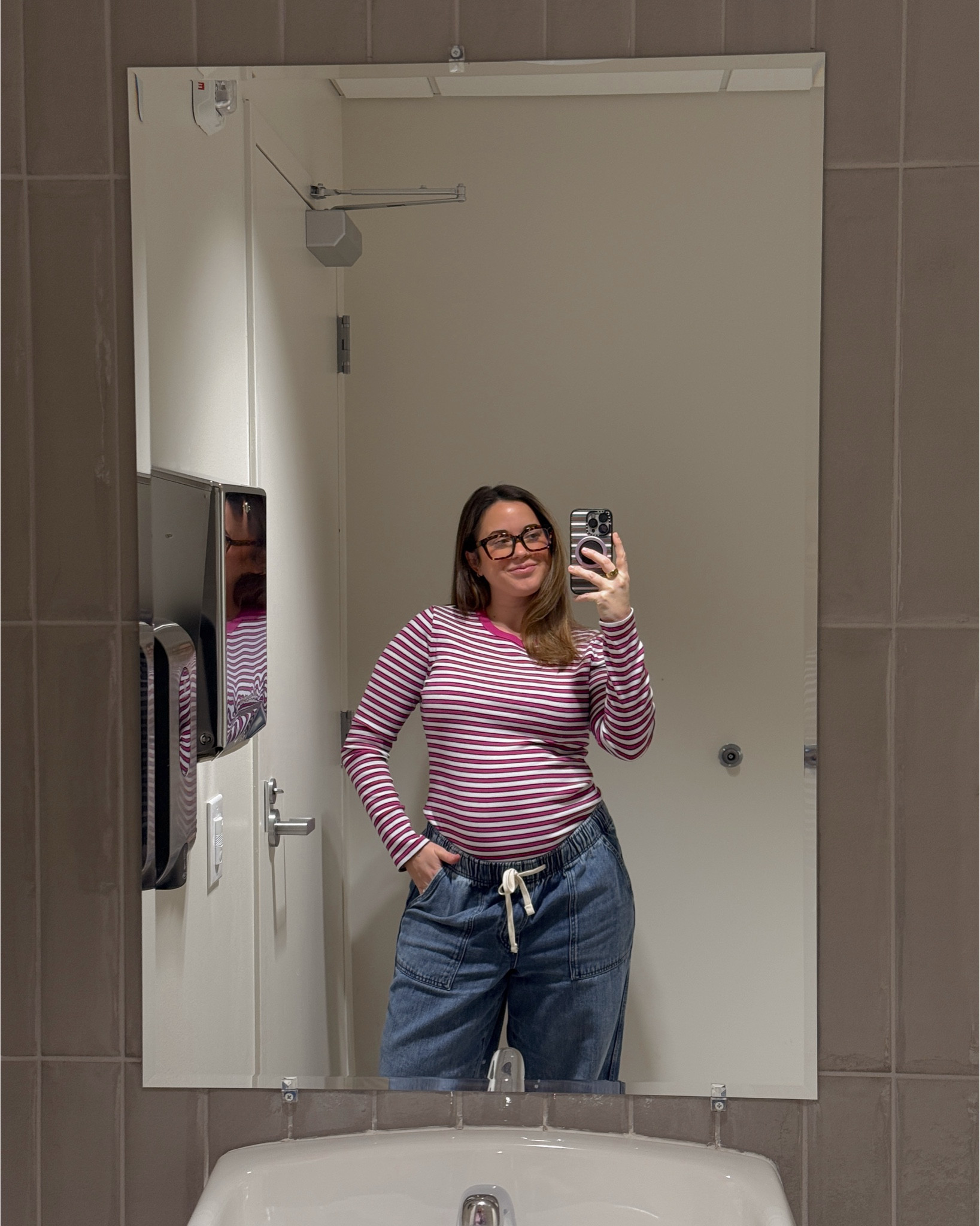 Office ootd, 16wks 
Top- large
Pants - large
Sneakers- sized down 

#LTKootd #LTKWorkwear #LTKmomlife