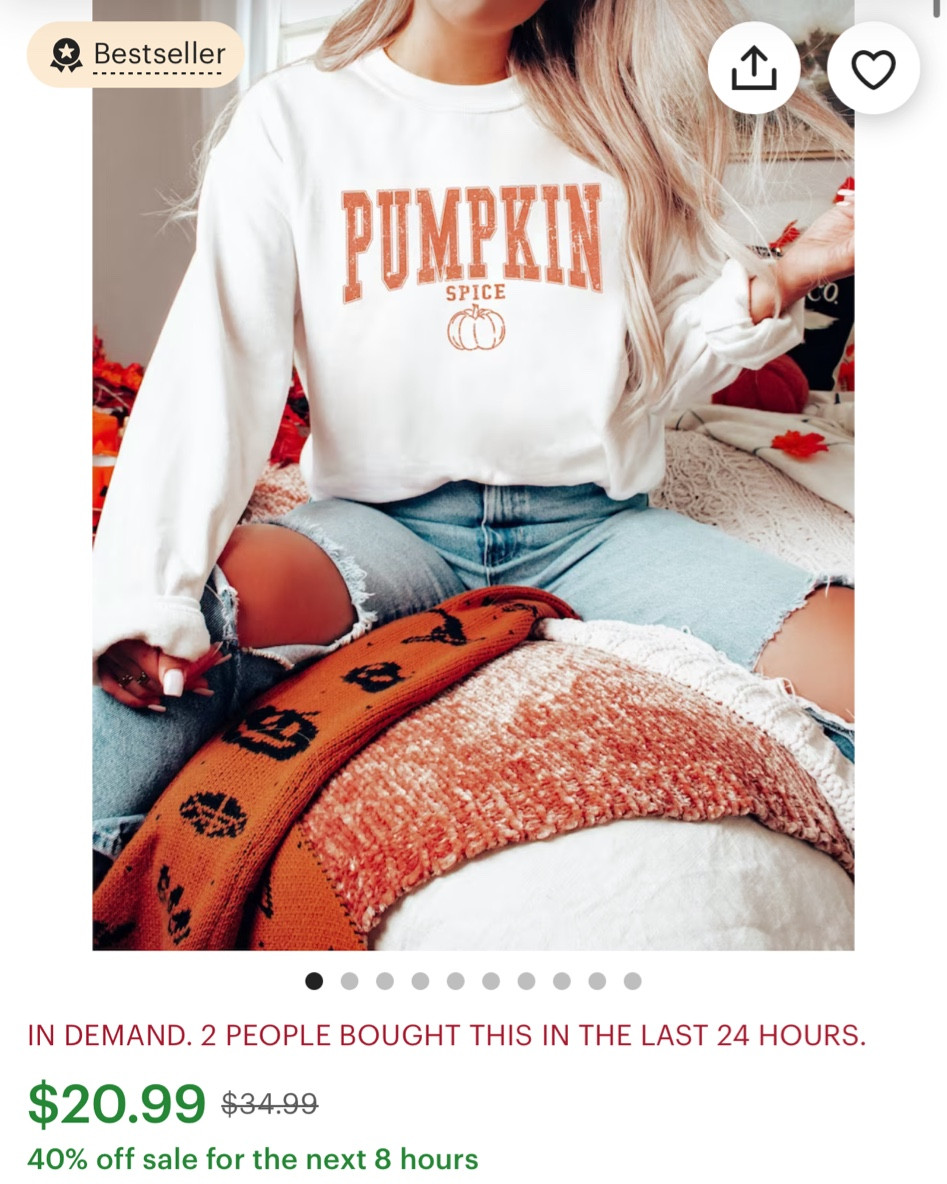 Fall sweatshirt 
Etsy items
Sale 

#LTKSeasonal #LTKSale #LTKsalealert