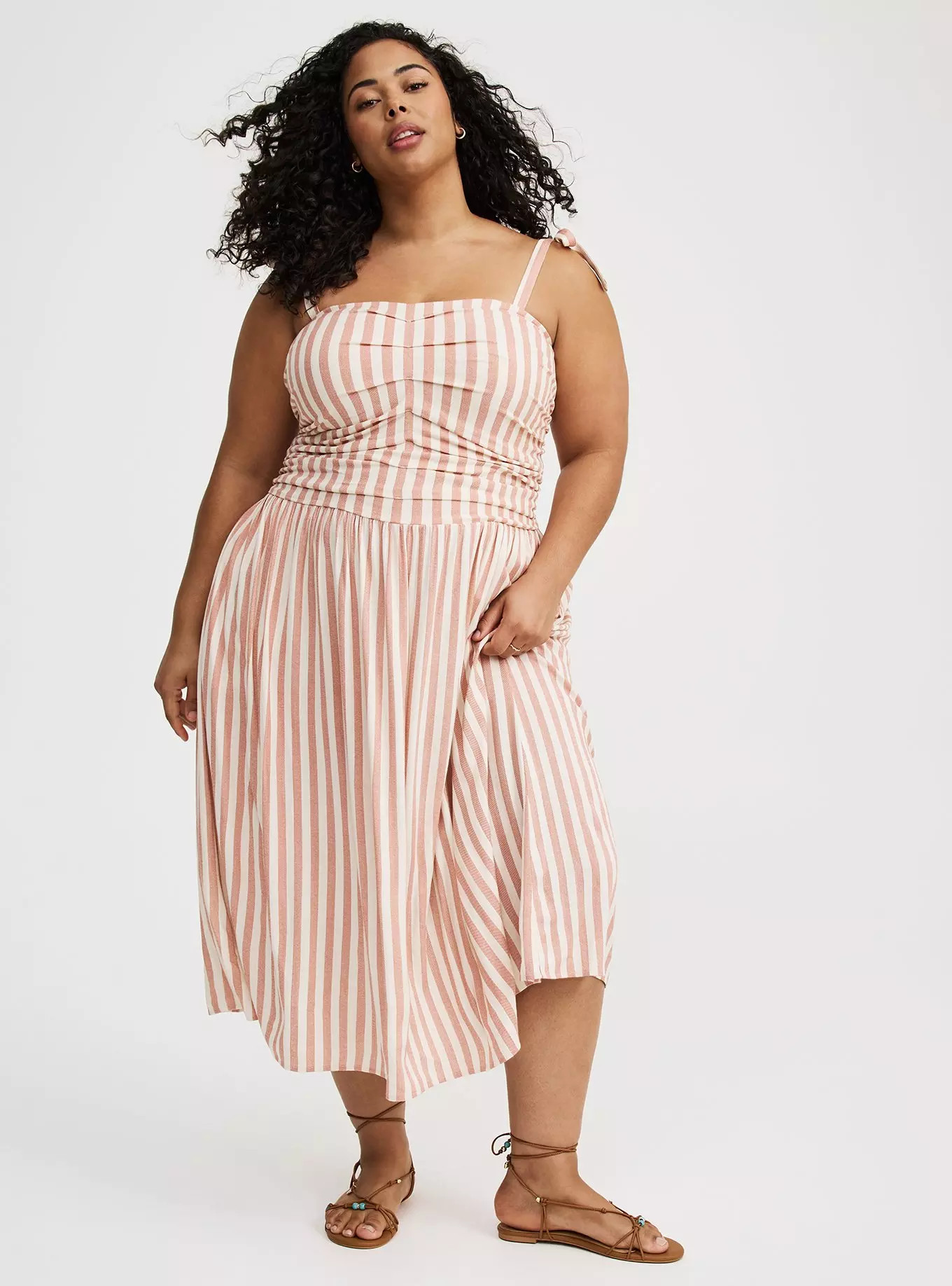 Shirred Tea Length Dress | Torrid (US & Canada)