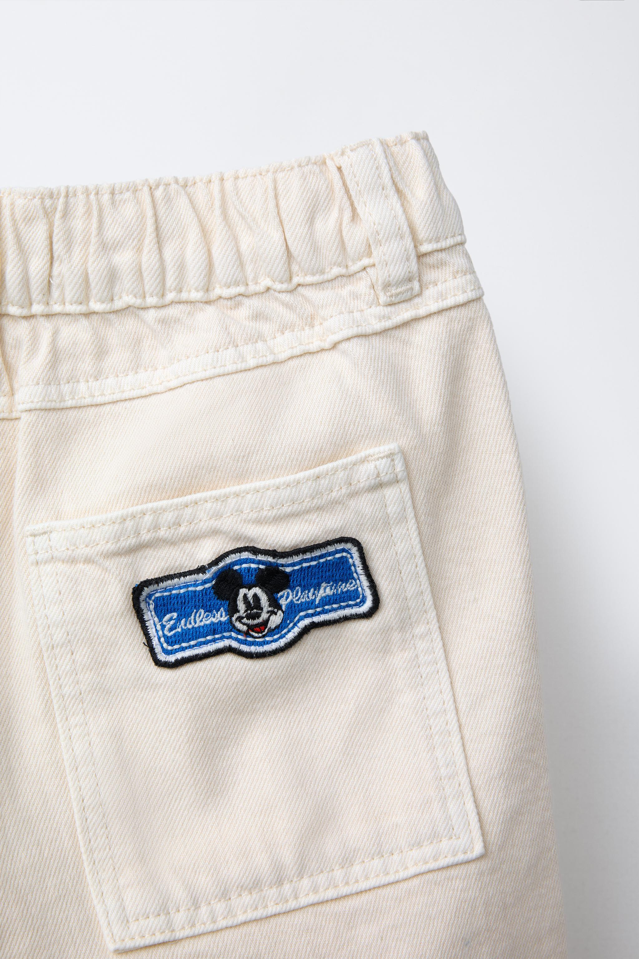 MICKEY MOUSE © DISNEY TWILL BAGGY PATCH PANTS | Zara US