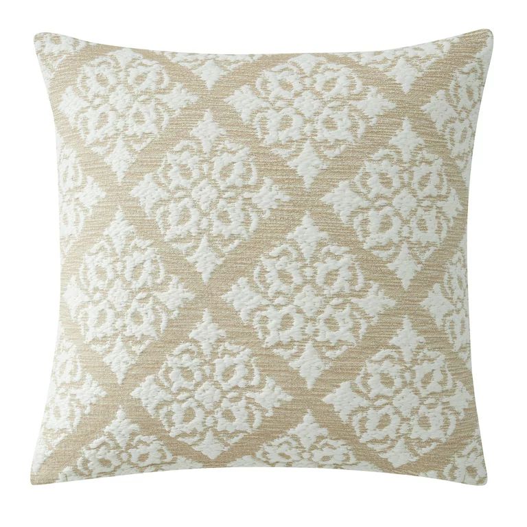 My Texas House Gemma Cotton Decorative Pillow Cover, 18"x18", White Pepper - Walmart.com | Walmart (US)