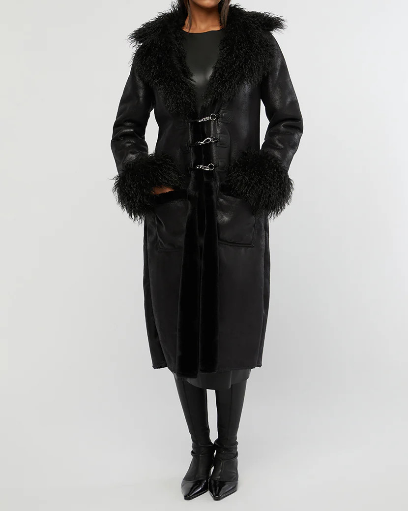 Suede Bonded Faux Fur Trench Coat | We Wore What