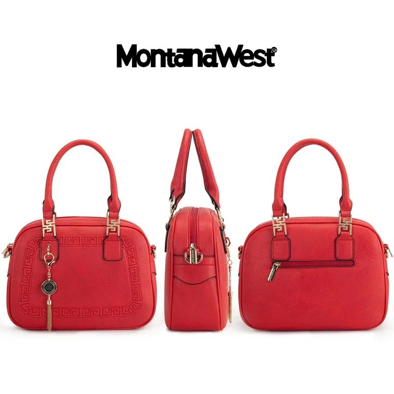 Montana West Small Top Handle Purse for Women Crossbody Satchel Handbag Barrel Bag | Walmart (US)
