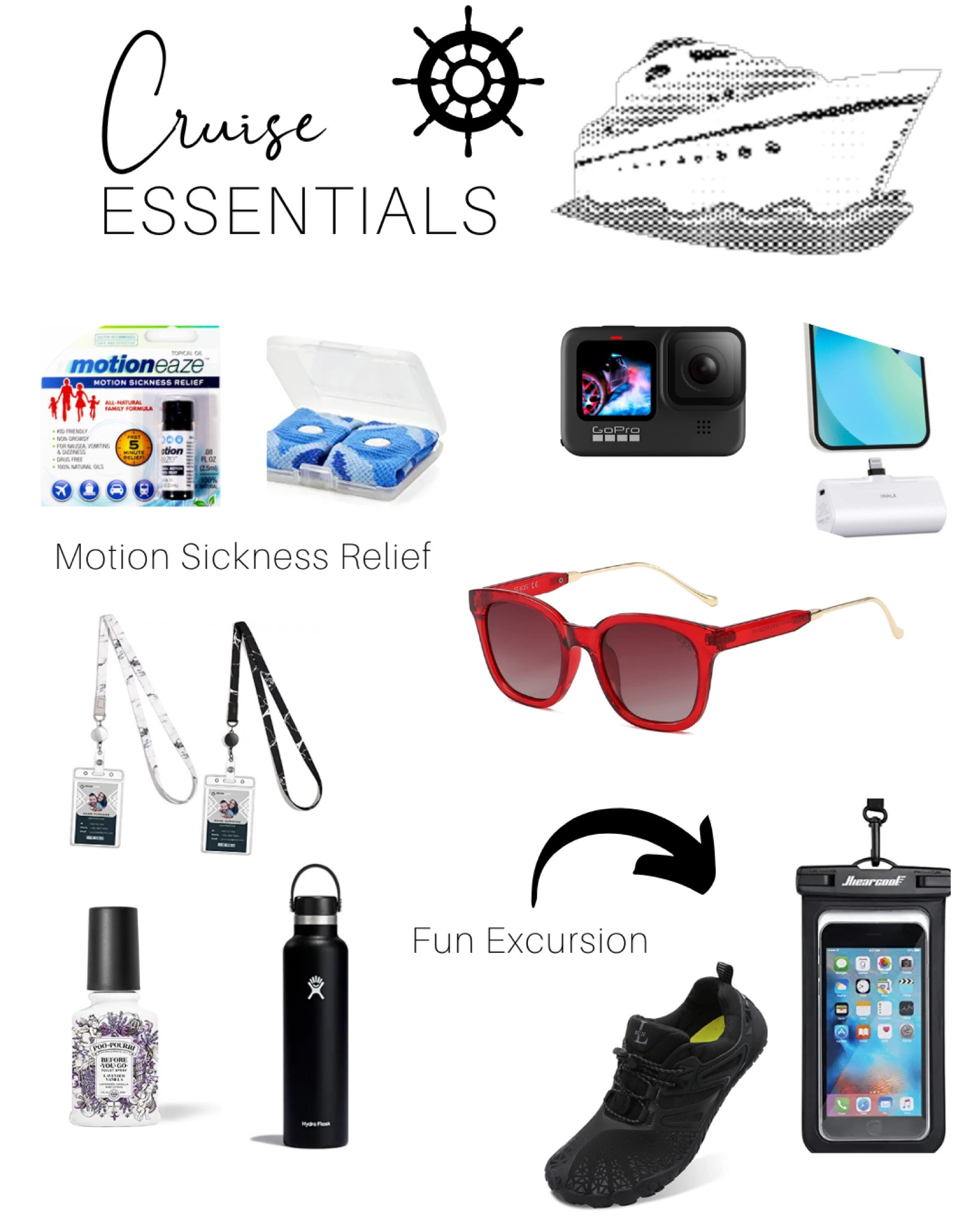  first cruise must haves!

Amazon Vacation
Amazon Cruise
Small Portable Charger
Waterproof GoPro
Motion Sickness Relief
Waterproof Lanyard
Refillable Water Bottle
Amazon Sunglasses
Cruise Excursion
Water Shoes
Toilet Spray
Norwegian Cruise Line

#cruiseessentials #cruisepackinglist #cruisemusthaves #beachvacay #onaboat 

#LTKtravel #LTKSeasonal #LTKswim