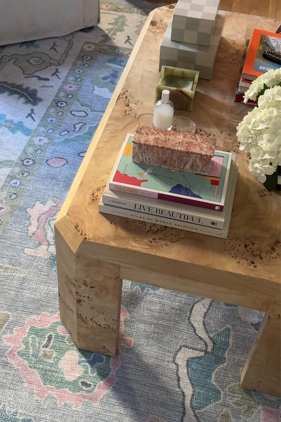 Coffee table and area rug are linked! 