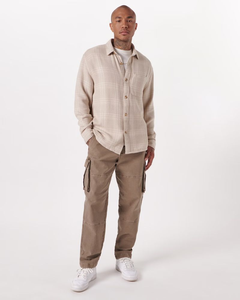 Men's Texturized Flannel | Men's Tops | Abercrombie.com | Abercrombie & Fitch (US)