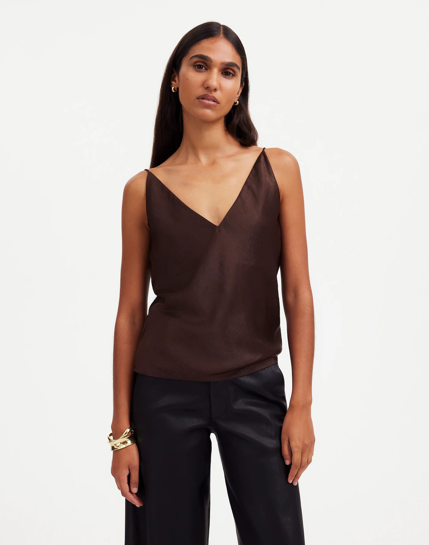 Satin V-Neck Cami Top | Madewell | Madewell