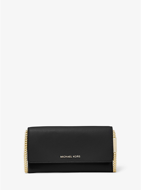 Large Crossgrain Leather Convertible Chain Wallet | Michael Kors US