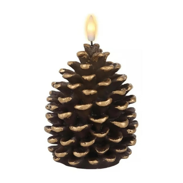 LED Flameless Pinecone Candle Light – Battery Powered Flickering Christmas Tree Candle for Holi... | Walmart (US)