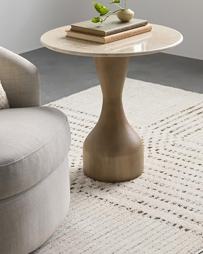 Livabliss x Galey Alix Mila Rose Modern End Table, 24" H x 24" W x 24" D, Beige | Amazon (US)